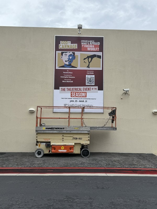 Snap Frame banner on a wall