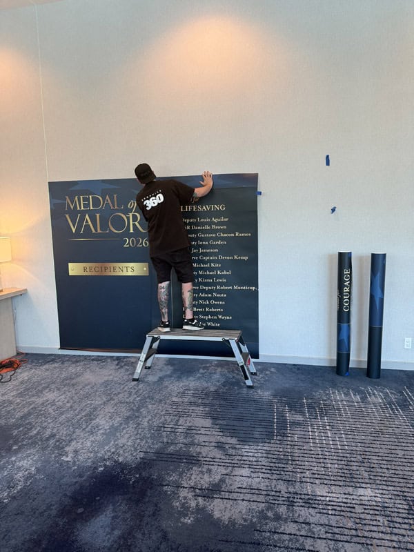 Wall graphic Installation in a hotel