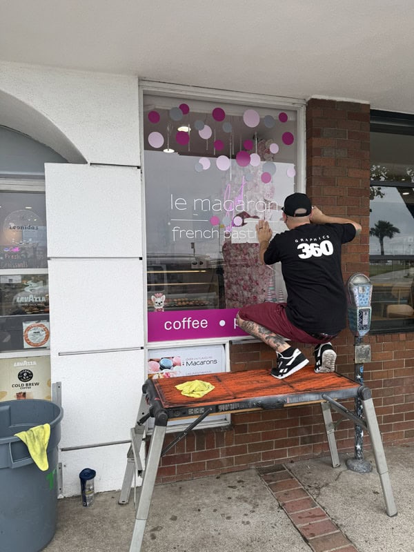 window graphics being installed