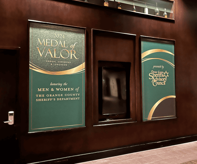 Event signage at hotel