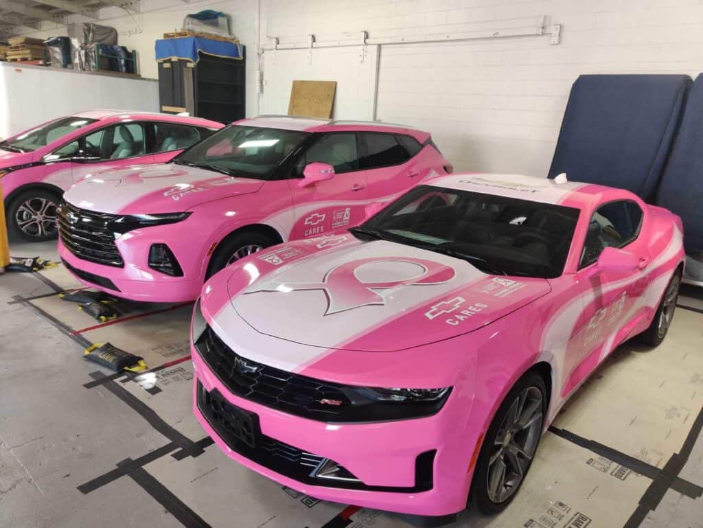 Cancer Awareness wraps on cars