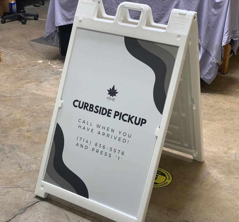 A-Frame I for signage in a parking lot