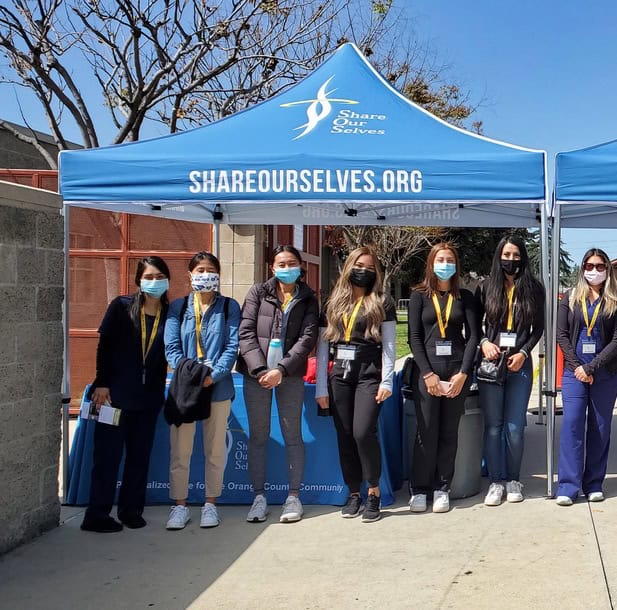Canopy tent at a clinic