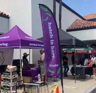 Flag displayed at a outdoor event